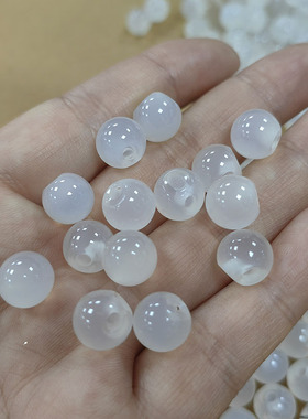 10-12mm玛瑙偏孔旗袍中式纽扣diy白玛瑙白玉髓衣服红色扣子