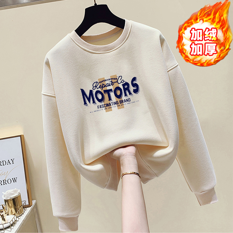 2025新款春秋冬纯棉圆领卫衣女士韩系爆款时尚洋气小个子减龄上衣