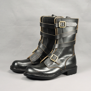 双绑带靴 boots 固特异手工定制男靴 复古tanker 履诚Classic