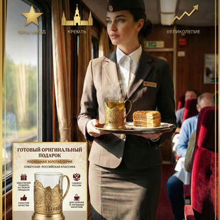 【克里姆林宫五星建筑】俄罗斯OZON跨境热销磨砂金色杯托隔热水杯