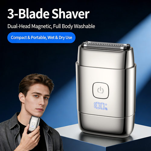 Pocket Triple Blade Reciprocating Shaver For Men Daily Use