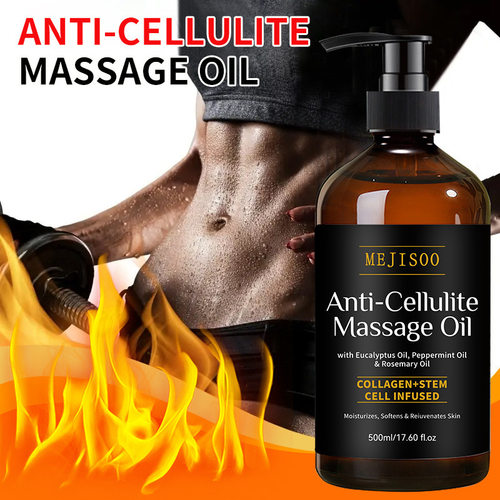 跨境外贸身体发热按摩精油Anti-Cellulite Massage Oil现货