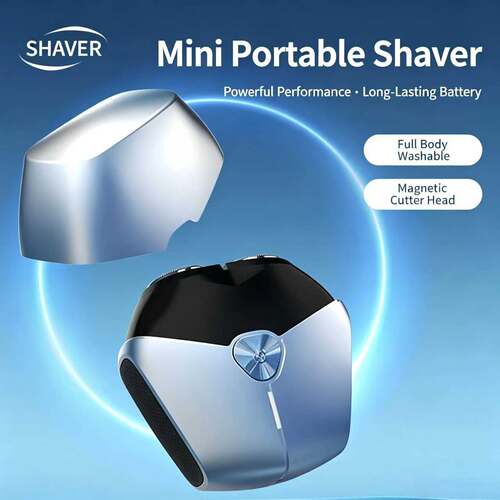 Mini Men’s Shaver Magnetic Foil Head IPX7 Wet Dry Washable