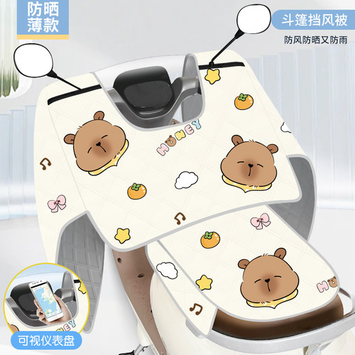 电动车挡风罩挡风被夏季遮阳防晒