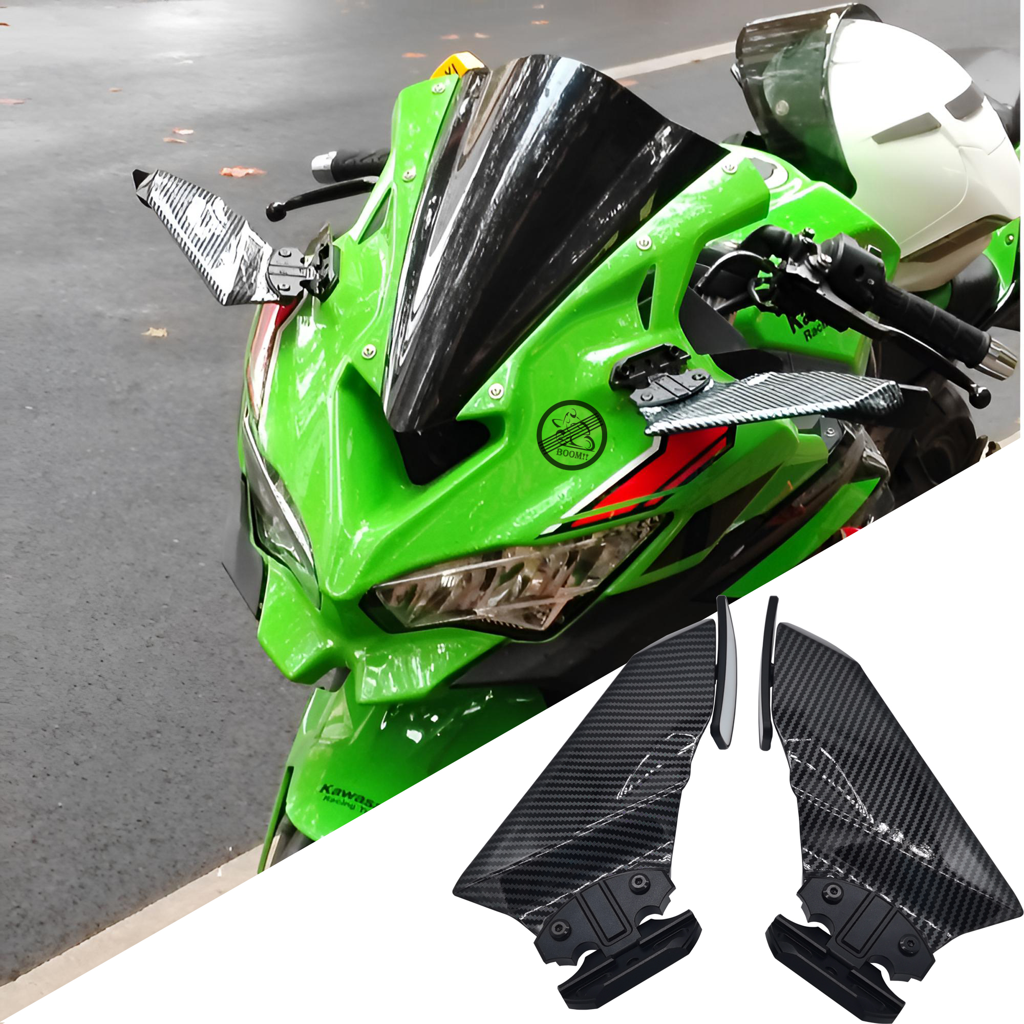 ZX4R25R6R定风翼后视镜