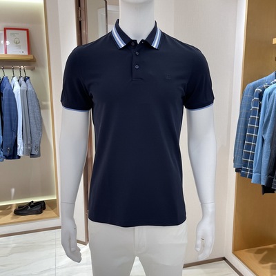 博斯绅威BOSSsunwen男夏季商务翻领POLO衫短袖T恤112340644780HT