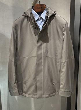 卡尔丹顿男装24秋冬商务行政翻领棉服外套AE5W05506FAC3专柜5800