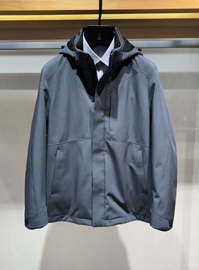 博斯绅威BOSSsunwen2024秋冬休闲连帽毛皮服装羽绒服144317323070