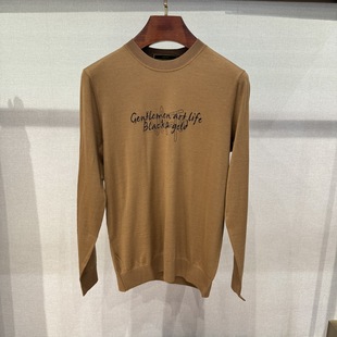 华斯度VASTO秋冬款 22F072332专柜1985 绵羊毛圆领商务休闲羊毛衫