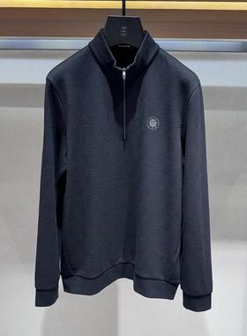 BOSSsunwen博斯绅威秋冬立领针织长袖T恤143211955570专柜2380D