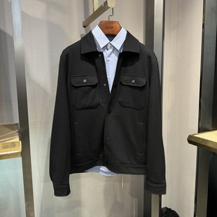 华斯度VASTO秋冬款商务休闲翻领夹克外套12E081261专柜正品3386