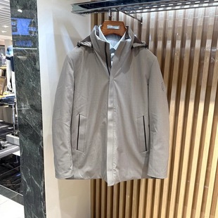 卡尔丹顿男装秋冬款鹅绒连帽商务羽绒服外套KCBW65920专柜4980