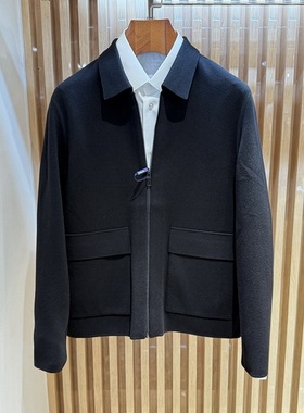 卡尔丹顿25秋冬商务行政翻领针织夹克外套LFBW14311FAB2专柜3280