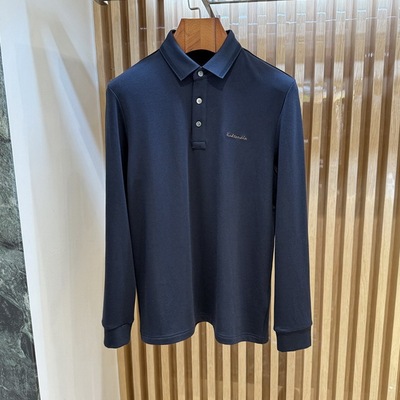 卡尔丹顿男装2025秋冬商务翻领针织T恤长袖3色LFRW10504专柜2680