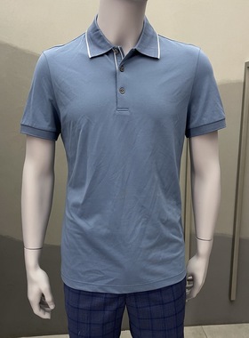 卡尔丹顿2022春夏新款棉氨翻领短袖T恤KCBS40148FAN3吊牌1680