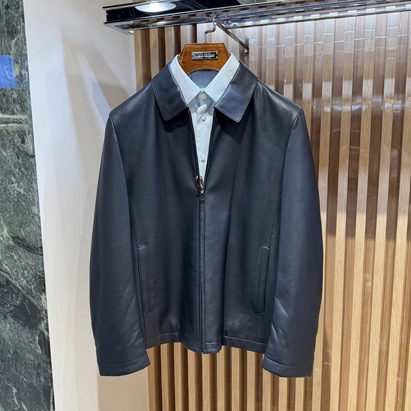 羊皮经典翻领皮衣卡尔丹顿