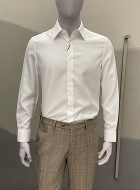 卡尔丹顿男装秋冬新款纯棉商务长袖衬衫KCAW13567HBW1专柜1980