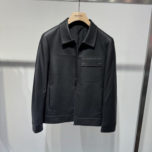 Hechter/丹尼爱特秋冬款翻领皮衣外套LF12002吊牌9990LD