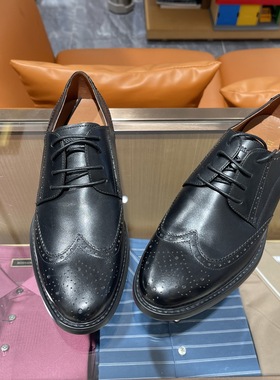 博斯绅威BOSSsunwen秋冬新款男尖头黑色都市商务皮鞋X31DB6036A专