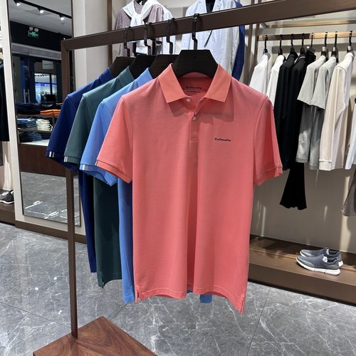 卡尔丹顿春夏款纯色休闲翻领短袖T恤Polo衫AD5S00104吊牌1380