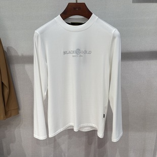 圆领商务休闲长袖 版 T恤22F052143专柜1385 修身 华斯度VASTO秋冬款