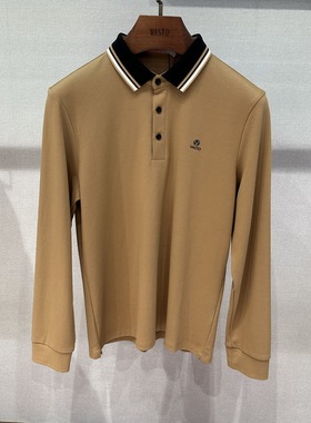 华斯度VASTO秋冬款修身版翻领多色长袖T恤12F052202专柜11685