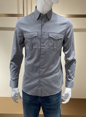 卡尔丹顿男装春夏款商务休闲长袖衬衫KBBS23501PAG3专柜1380