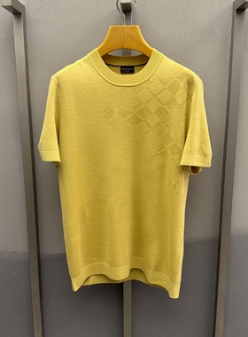 卡尔丹顿男装25秋冬商务圆领休闲百搭羊毛衫短袖KFDW14406RBY5