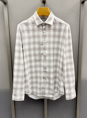 卡尔丹顿男装秋冬商务休闲格子衬衫长袖KEAW23648CAC2吊牌1680