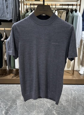 卡尔丹顿秋冬款圆领绵羊毛短袖针织羊毛衫AD5W04402专柜2380HD