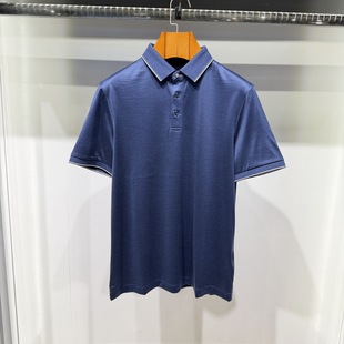 卡奴迪路男装 春夏商务桑蚕丝短袖 polo衫 T恤81225214吊牌3980 正品