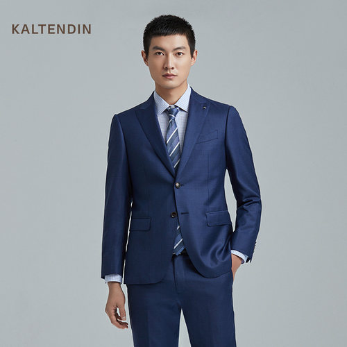 卡尔丹顿男21春夏新款绵羊毛西服外套上衣KBAS11618DA吊牌9800