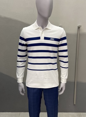 卡尔丹顿男装秋冬休闲纯棉翻领长袖T恤KBCW30562FAWN4专柜1380