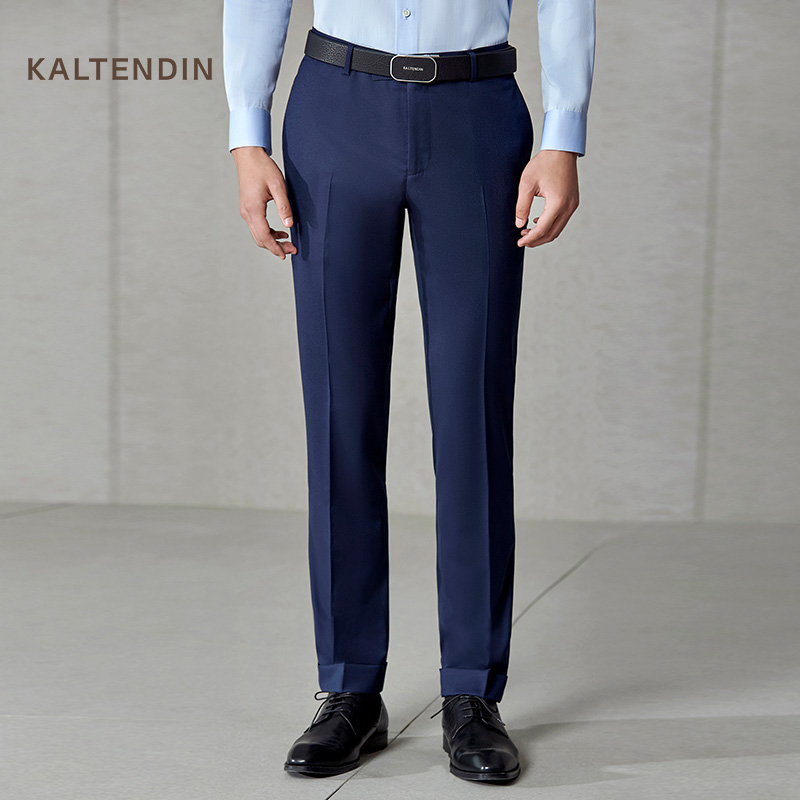 卡尔丹顿春夏绵羊毛直筒套西配裤KAAS22609专柜1900