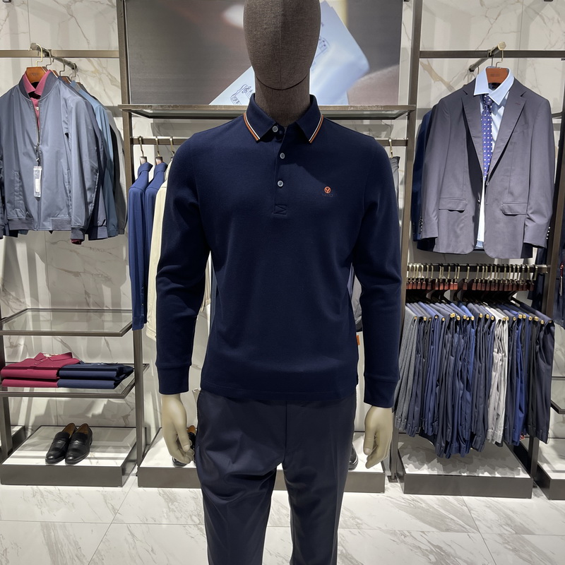 华斯度/VASTO秋冬新款纯色商务POLO衫长袖T恤02E052116专柜2386