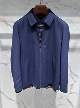 华斯度VASTO男装春夏款翻领绵羊毛商务夹克外套11C081016专柜4689