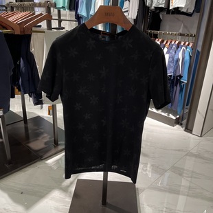 华斯度男装春夏款修身版纯棉圆领短袖T恤11C051601吊牌1489