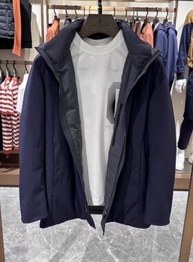 卡尔丹顿秋冬款连帽中长立领羽绒服厚实商务AC5W05901吊牌8800HD