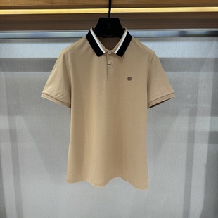 博斯绅威BOSSsunwen春夏款翻领商务休闲短袖T恤142330653080吊牌