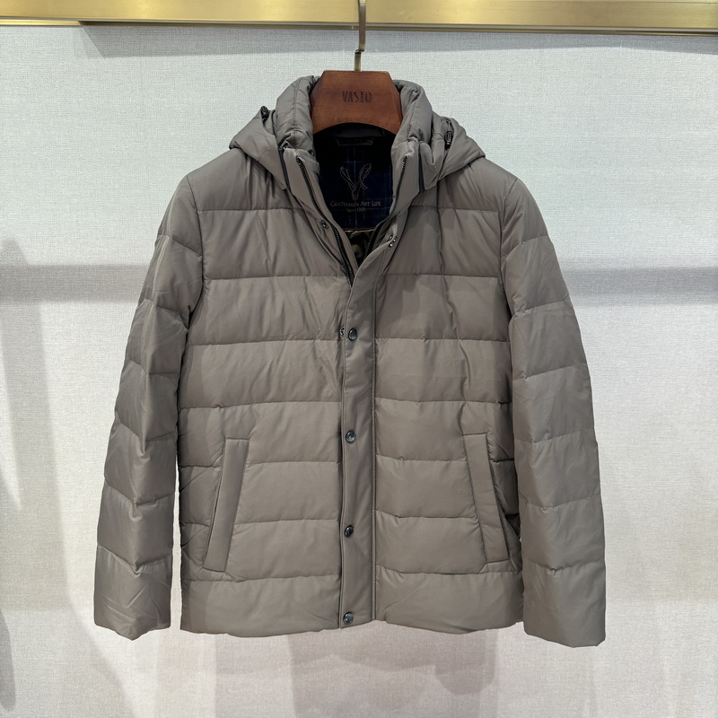 华斯度VASTO男装秋冬款立领连帽白鹅绒羽绒服12C112082专柜4689