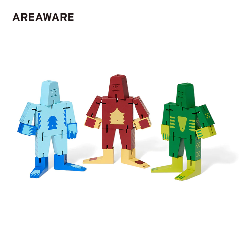 原装正品美国AREAWARE木制神秘生物积木装饰摆件创意儿童玩具