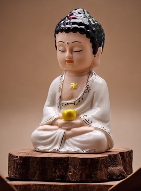 如来陶瓷佛像平安佛中式玄关释迦摩尼工艺品观音摆件卧佛车载饰品