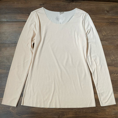 曼秋冬女士无痕打底衫含羊毛无痕打底秋衣抗菌保暖皮肤衣圆领内衣