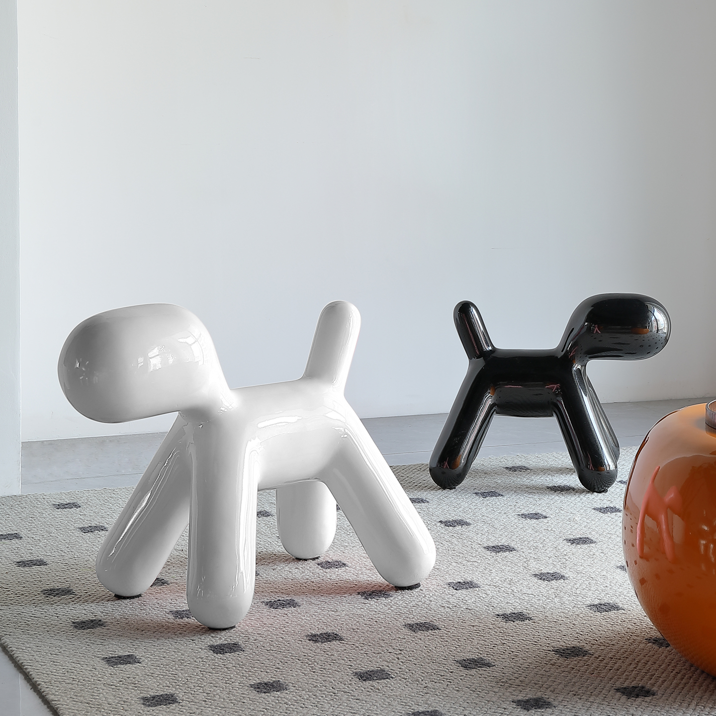 创意小狗椅矮凳儿童动物玩具椅摄影道具卡通时尚玻璃钢儿童椅子