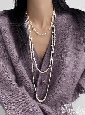 Pearl Long Necklace 小香风珍珠毛衣链间隔珍珠串项链（多款）