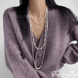 Pearl Long Necklace 小香风珍珠毛衣链间隔珍珠串项链（多款）