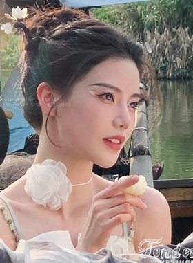 孙珍妮同款项链布系绳