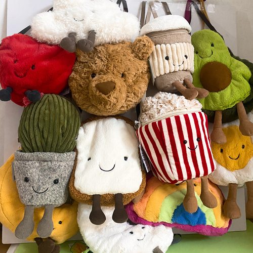 Jellycat猫老板牛油果白云包包