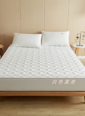 A类 母婴级纯棉床笠全棉加厚夹棉防尘螨全棉床罩席梦思床垫保护套