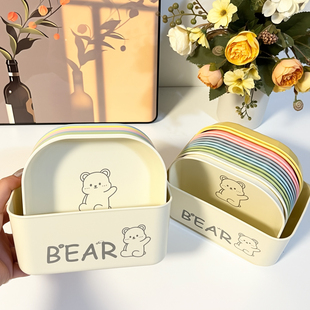 美新优吐骨碟家用食品级耐摔零食水果残渣碟子餐桌垃圾渣盘吐骨盘